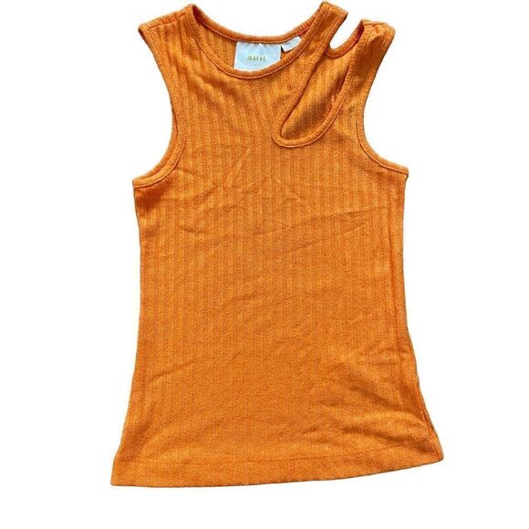 Maeve Anthropologie Orange Ribbed Cut
Out Tank Top Size XS Cutout
Sleeveless - Picture 6 of 7